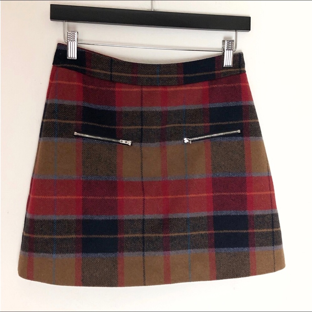 Harlowe & Graham plaid skirt